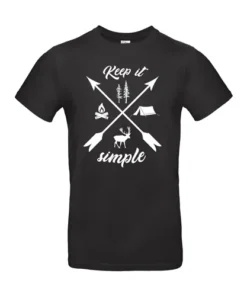 Camping Statement T-Shirt schwarz