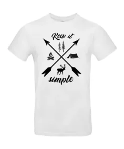 Camping Statement T-Shirt weiß