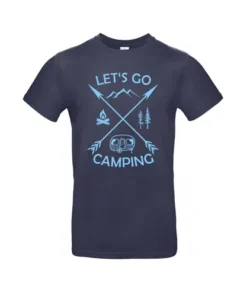 Camping Statement T-Shirt dunkelblau