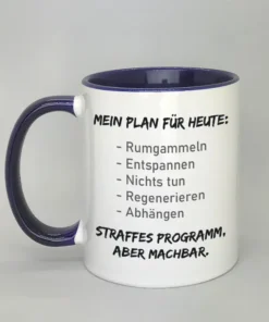 Lustige Spruchtasse mit farbiger Innenseite