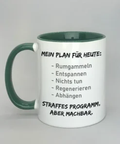 Lustige Spruchtasse mit farbiger Innenseite