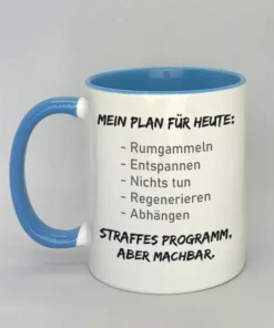Lustige Spruchtasse mit farbiger Innenseite