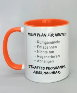 Lustige Spruchtasse mit farbiger Innenseite