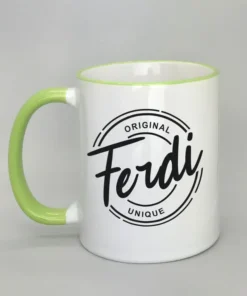 Namenstasse mit farbigem Rand