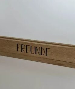 Bilderhalter aus Holz mit Aufdruck