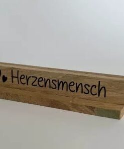 Bilderhalter aus Holz mit Aufdruck