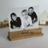 Bilderhalter aus Holz mit Aufdruck