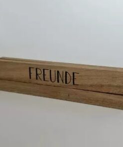 Bilderhalter aus Holz mit Aufdruck