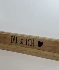 Bilderhalter aus Holz mit Aufdruck