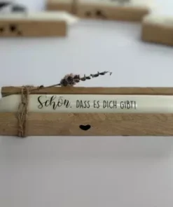 Stabkerze auf Holzetui