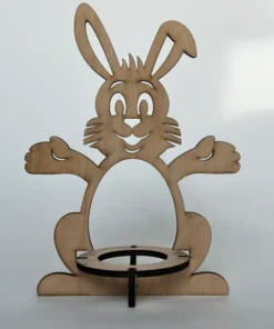 Hase als Eierhalter aus Buchenholz