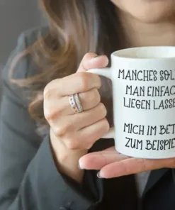 Spruchtasse in der Anwendung