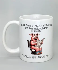Spruchtasse komplett weiß